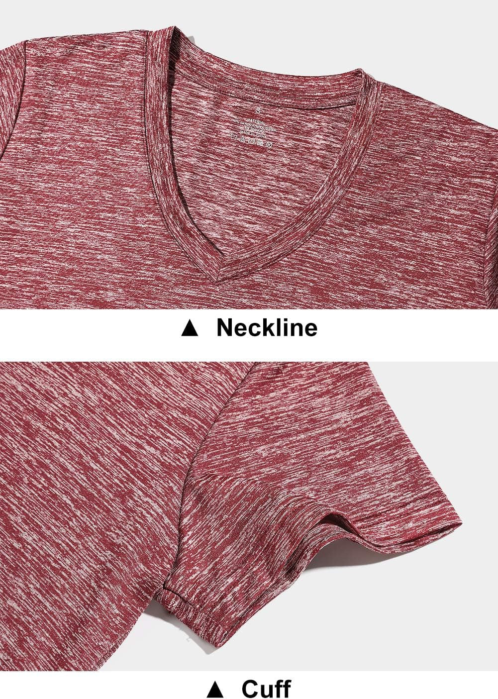 5-Pack Women's Short Sleeve Dry Fit T-Shirts, Moisture Wicking V-Neck Workout Tees