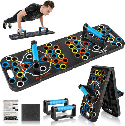Push up Board Foldable Adjustable Pushup Bar 56 in 1 Exercise Fitness Workout for Muscle Max Strength Training for Men Women Home Gym Equipment