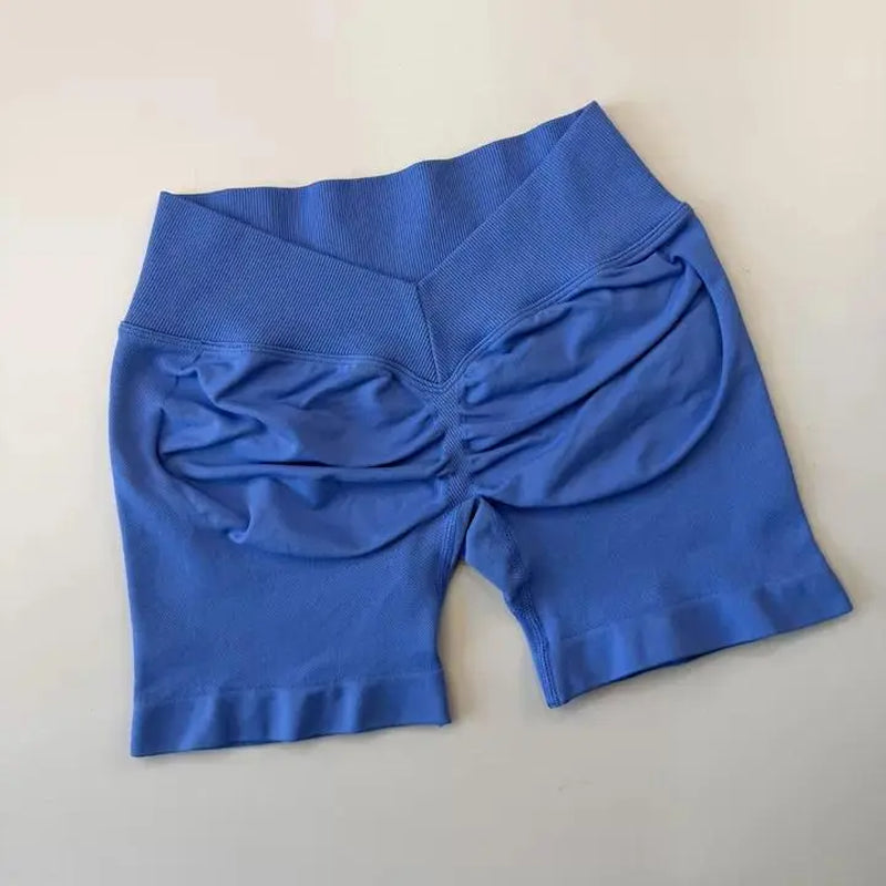 [SIZE up 1] DEEFY LJ V-BACK SCRUNCH SHORTS High Waisted Booty Lifting Shorts Tummy Control Seamless Workout Shorts Gym Yoga Activewear Women Glute Sculpting Shorts