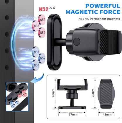 Magnetic Phone Holder for Gym, Essential Phone Mount for Gym Goers