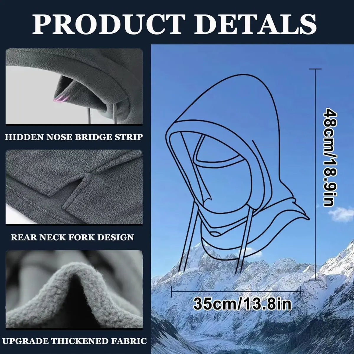 Men'S and Women'S Winter Skiing Masks - Outdoor Bicycle Windproof Warm Hats, Winter Cold Masks, and Scarves