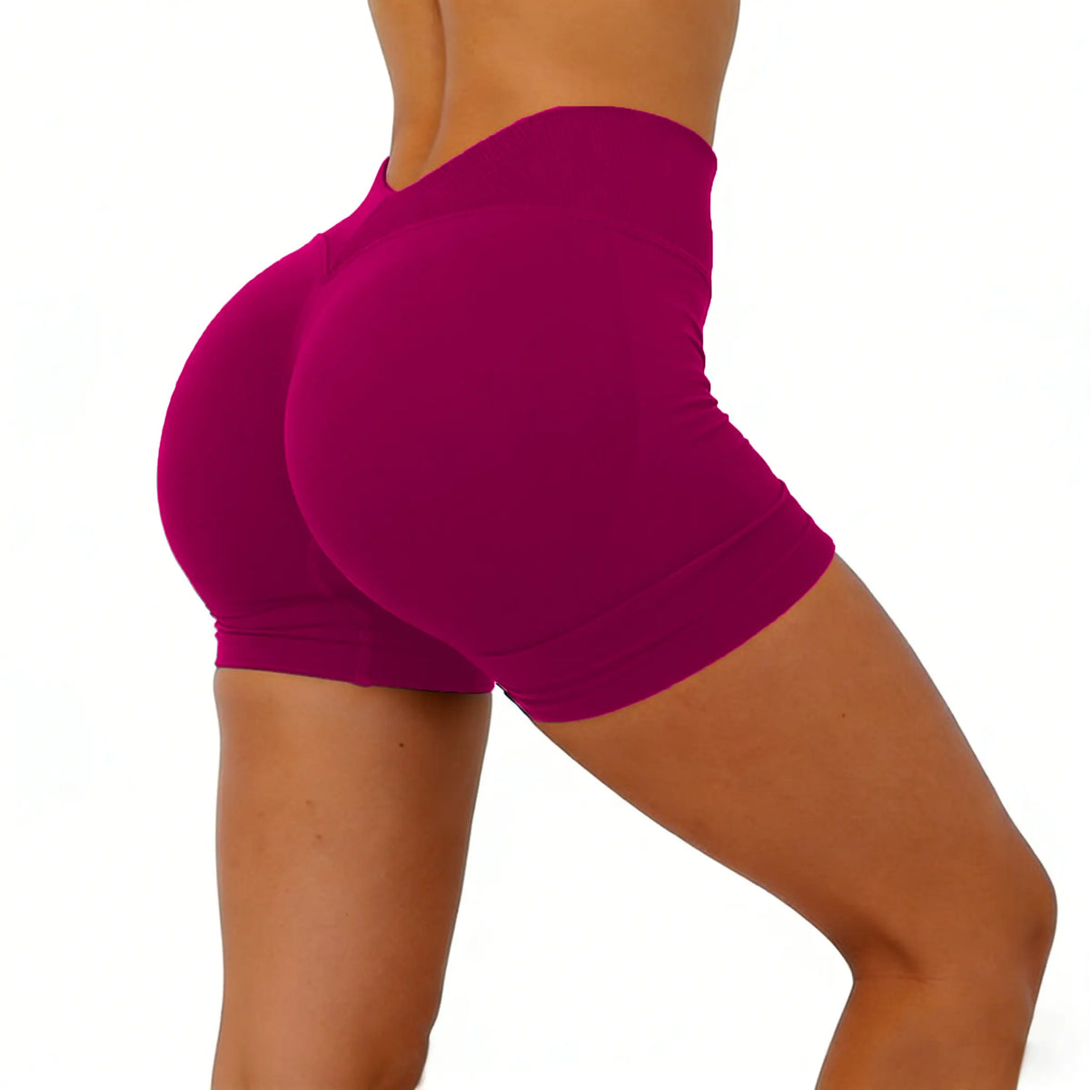 [SIZE up 1] DEEFY LJ V-BACK SCRUNCH SHORTS High Waisted Booty Lifting Shorts Tummy Control Seamless Workout Shorts Gym Yoga Activewear Women Glute Sculpting Shorts