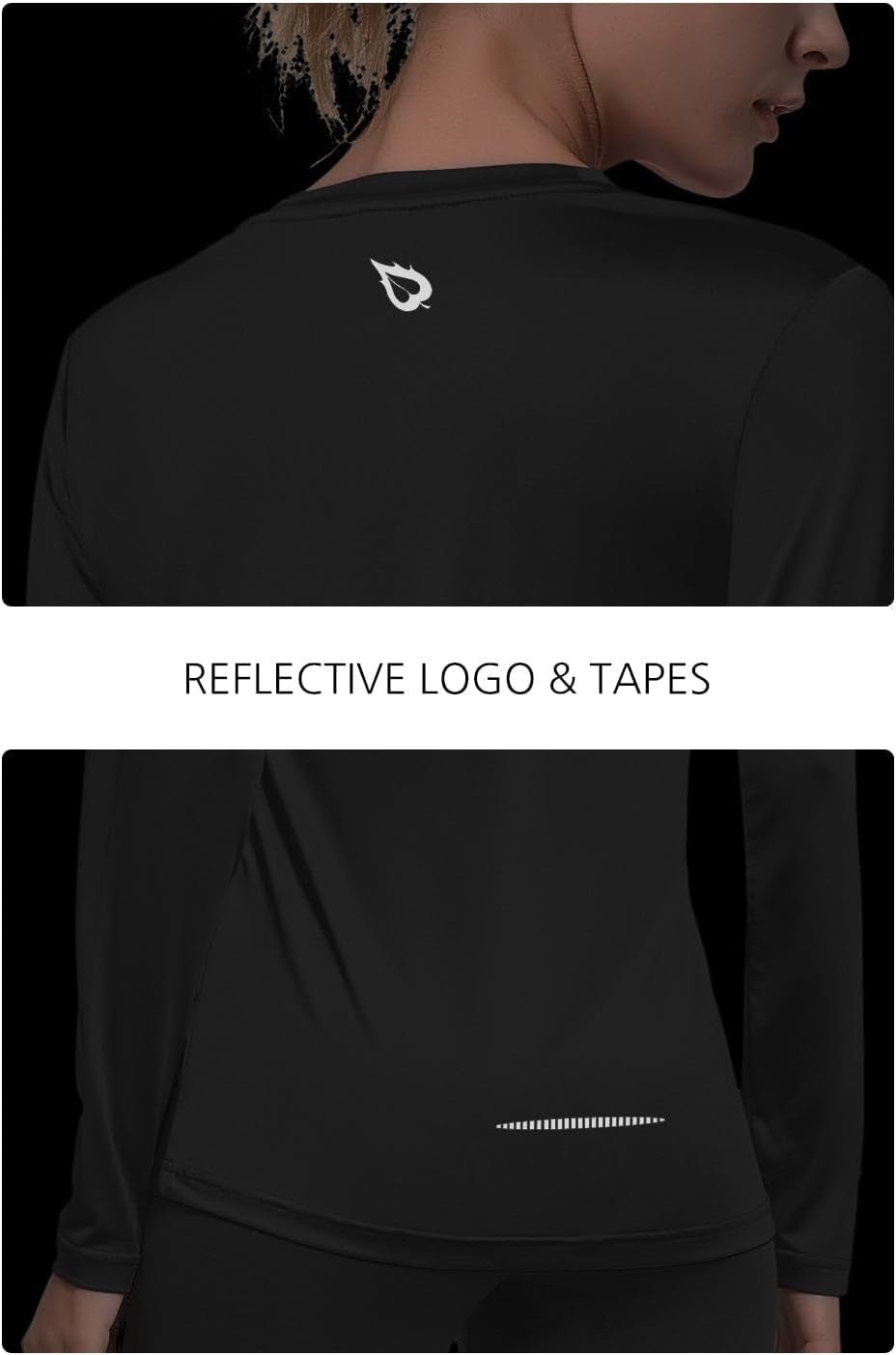 baleaf Women's Long Sleeve Workout Top, Quick Dry Athletic Running Shirt