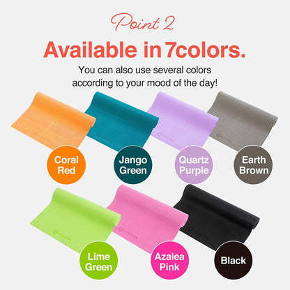 Primasole Yoga Mat with Carry Strap – Non-Slip Exercise Mat for Yoga, Pilates & Fitness