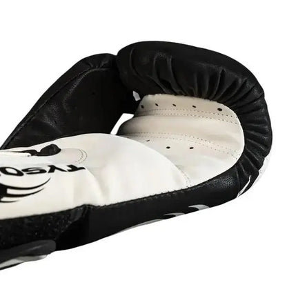 Unleash Your Inner Champion with Venum Mike Tyson Replica Boxing Gloves - Deep Black/Optical White, Perfect for All Season Training and Fights