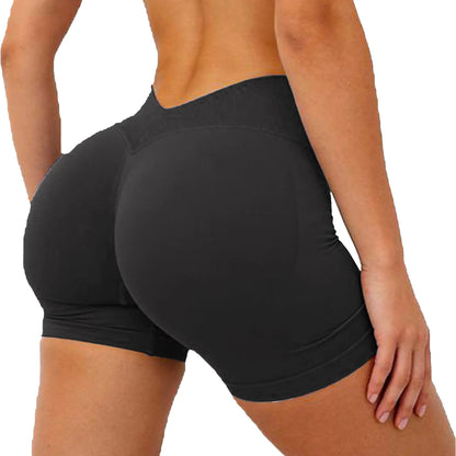 [SIZE up 1] DEEFY LJ V-BACK SCRUNCH SHORTS High Waisted Booty Lifting Shorts Tummy Control Seamless Workout Shorts Gym Yoga Activewear Women Glute Sculpting Shorts