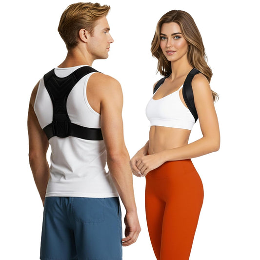Back Brace Posture Corrector,Adjustable Posture Corrector for Men Women,Comfortable Back Brace for Posture Support,Effective Pain Relief,Improve Sitting Posture for Office or Home, Black M