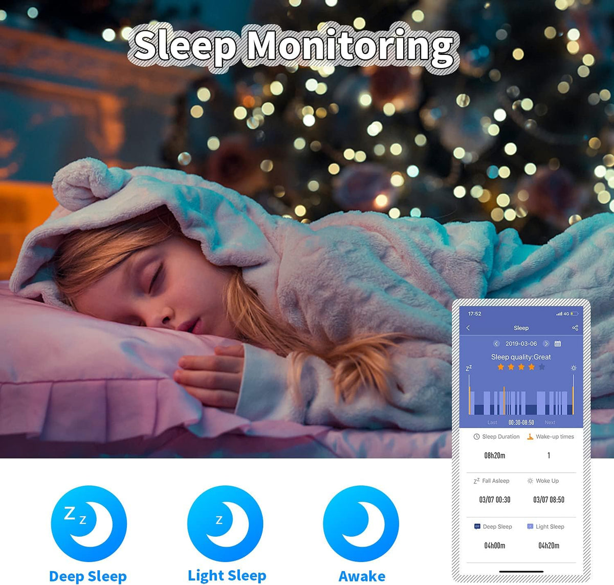 Exciting Kids Fitness Tracker Watch - Multi-Sport Smart Watch with IP68 Waterproof, Activity Tracking & Heart Rate Monitor for Ages 6-16!