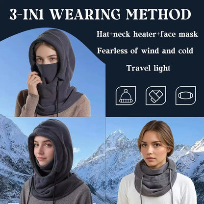 Men'S and Women'S Winter Skiing Masks - Outdoor Bicycle Windproof Warm Hats, Winter Cold Masks, and Scarves