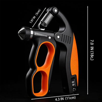 Hand Gripper Strengthener, 22-330LB Adjustable Resistance Grip Strength Trainer with Counter, Forearm Exerciser for Injury Recovery and Muscle Building