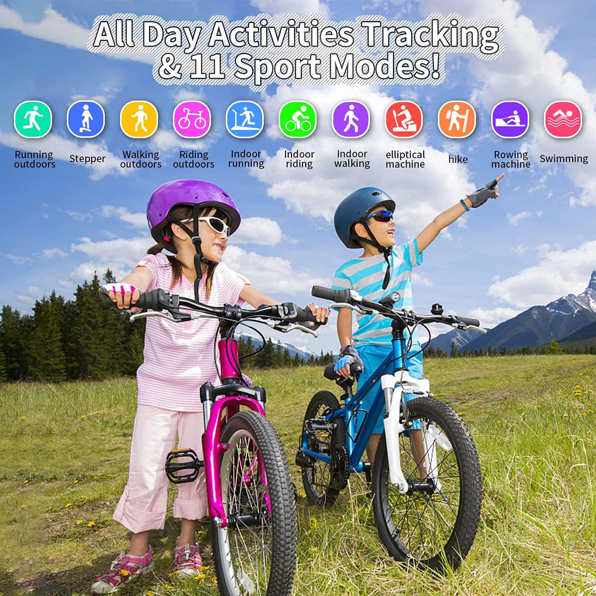 Exciting Kids Fitness Tracker Watch - Multi-Sport Smart Watch with IP68 Waterproof, Activity Tracking & Heart Rate Monitor for Ages 6-16!