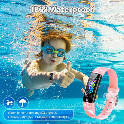 Exciting Kids Fitness Tracker Watch - Multi-Sport Smart Watch with IP68 Waterproof, Activity Tracking & Heart Rate Monitor for Ages 6-16!