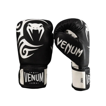 Unleash Your Inner Champion with Venum Mike Tyson Replica Boxing Gloves - Deep Black/Optical White, Perfect for All Season Training and Fights