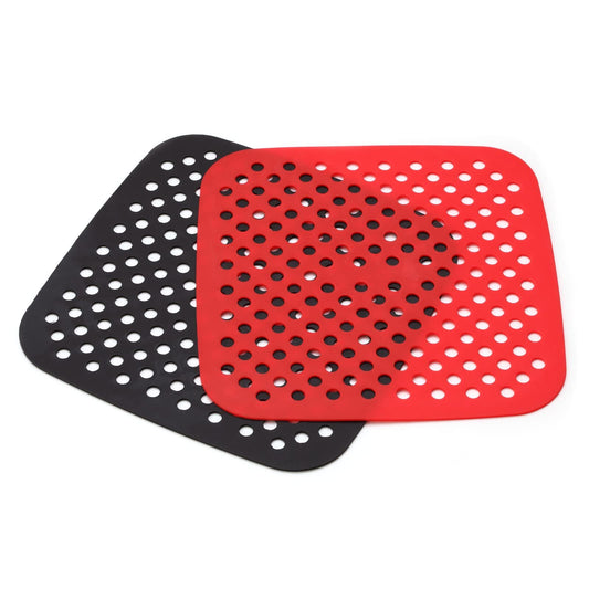 2 Pack 8.5 Inch Reusable Silicone Air Fryer Liners Non Stick Heat Resistant Mat