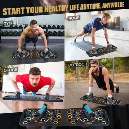 Push up Board Foldable Adjustable Pushup Bar 56 in 1 Exercise Fitness Workout for Muscle Max Strength Training for Men Women Home Gym Equipment