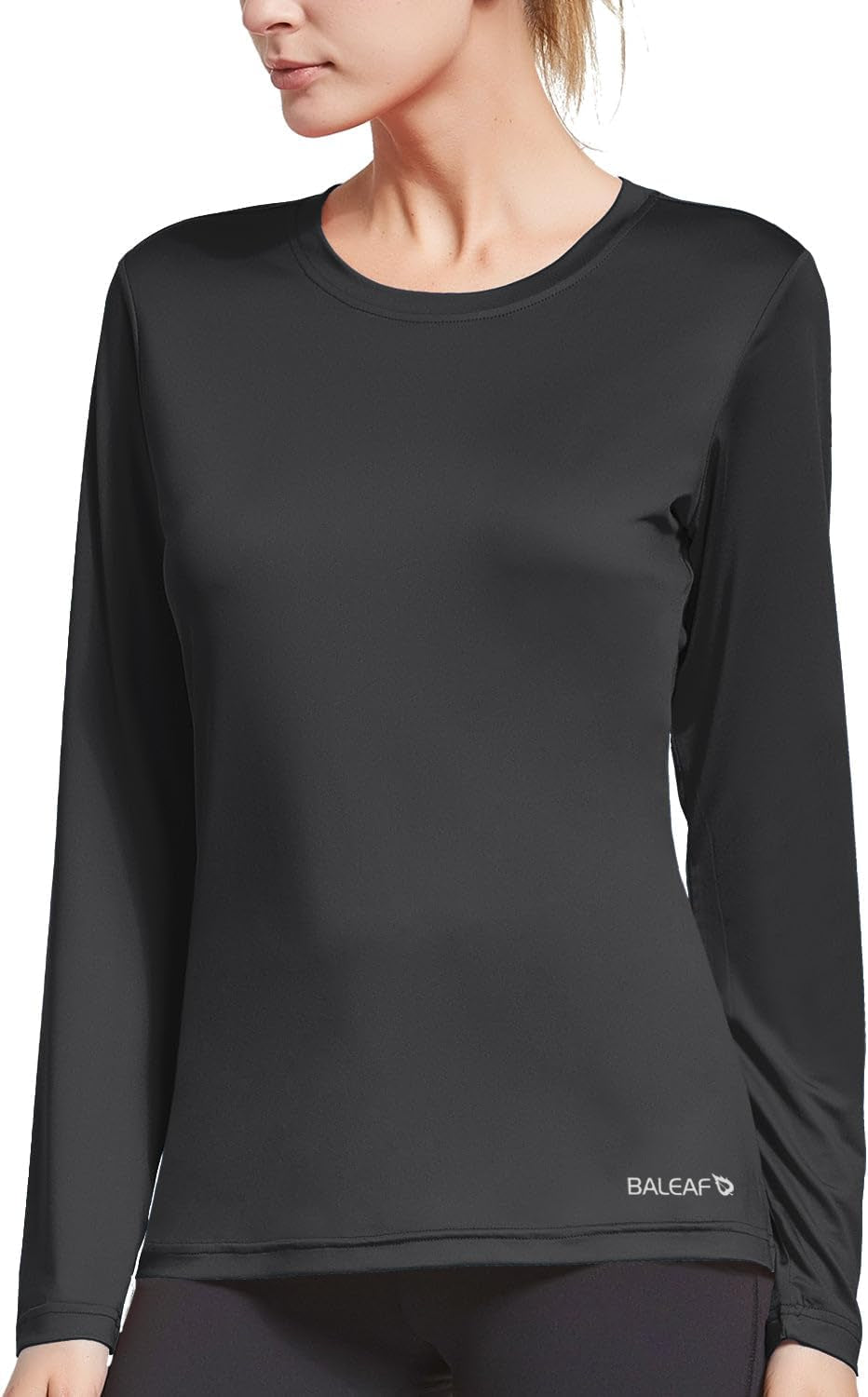 baleaf Women's Long Sleeve Workout Top, Quick Dry Athletic Running Shirt