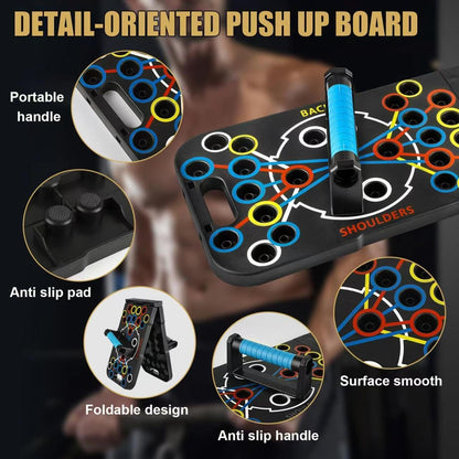 Push up Board Foldable Adjustable Pushup Bar 56 in 1 Exercise Fitness Workout for Muscle Max Strength Training for Men Women Home Gym Equipment