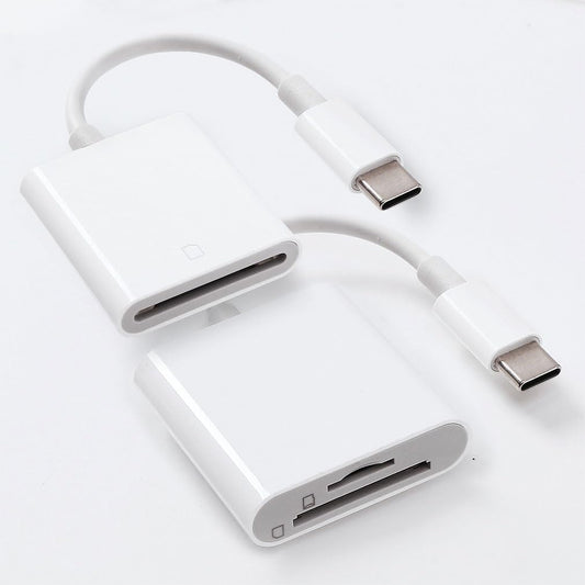 USB Data Cable, USB C SD Card Reader, 2 in 1 Type C Memory Card Reader, Micro TF Adapter Trail Camera Viewer Plug and Play Compatible with Samsung Android Laptop (2 Packs)
