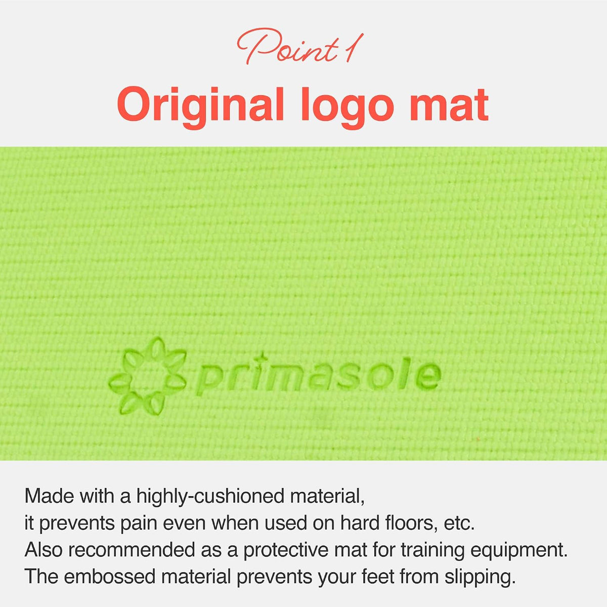 Primasole Yoga Mat with Carry Strap – Non-Slip Exercise Mat for Yoga, Pilates & Fitness