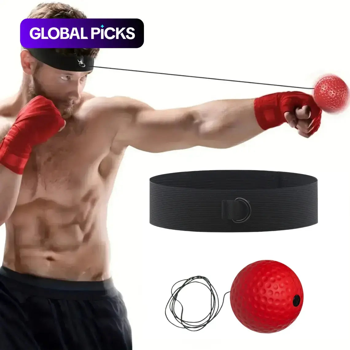 Boxing Reflex Ball - Enhance Reaction Speed and Hand-Eye Coordination, Home Training Equipment, Ideal Gift for Men, Boxing Speed Trainer for Boyfriends, Professional Boxing Training Gear