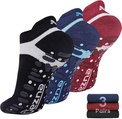 Muezna Non Slip Yoga Socks for Women, Anti-Skid Pilates Socks with Grips
