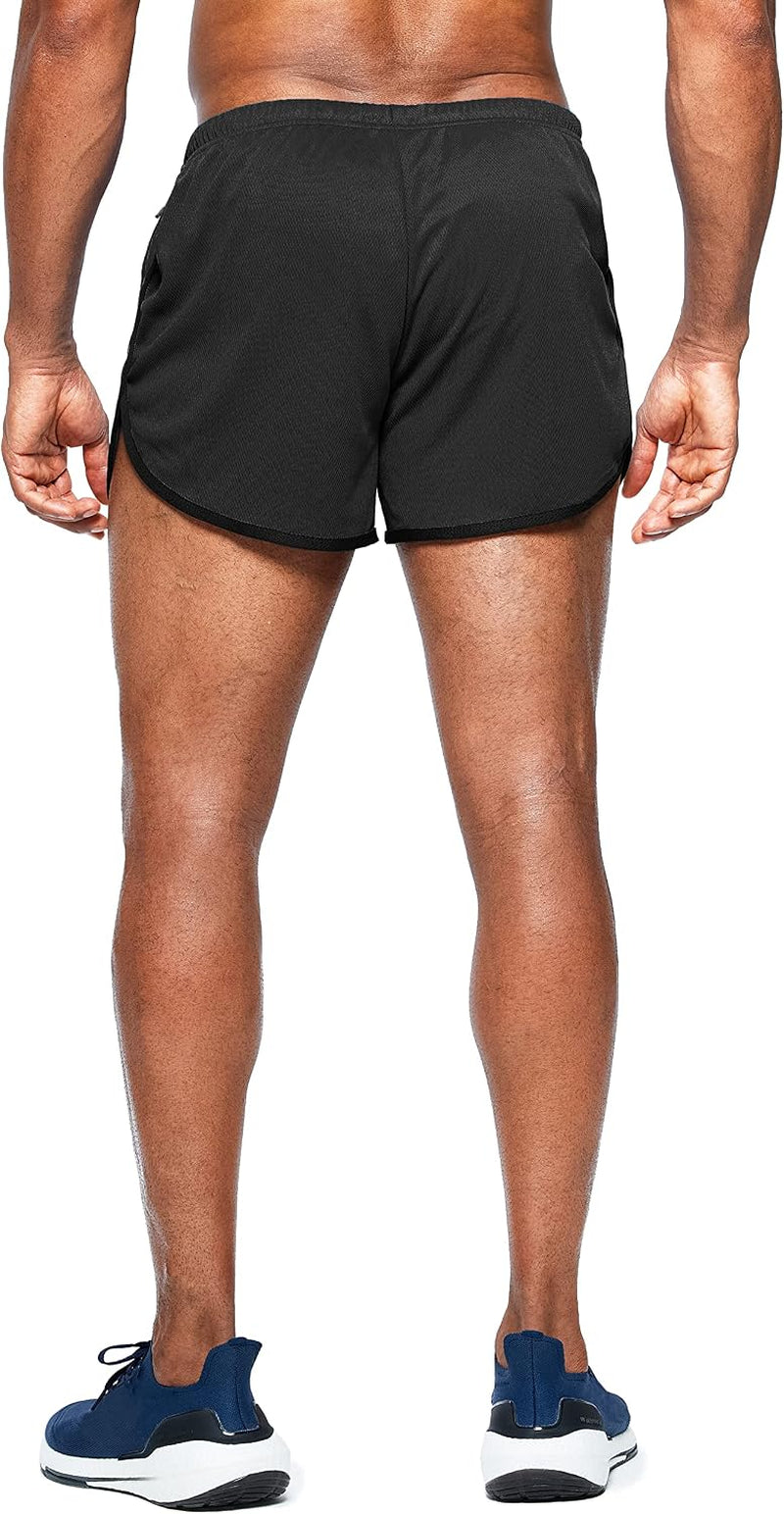 G Gradual Men's Running Shorts 3 Inch, Quick Dry Gym Shorts with Zipper Pockets