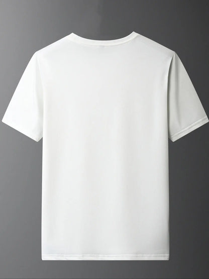 Summer New Women'S Solid Color Short Sleeve Casual Outdoor Sports round Neck T-Shirt, Fitted Style, Moderate Fabric, All Seasons Wear, Active T Shirts
