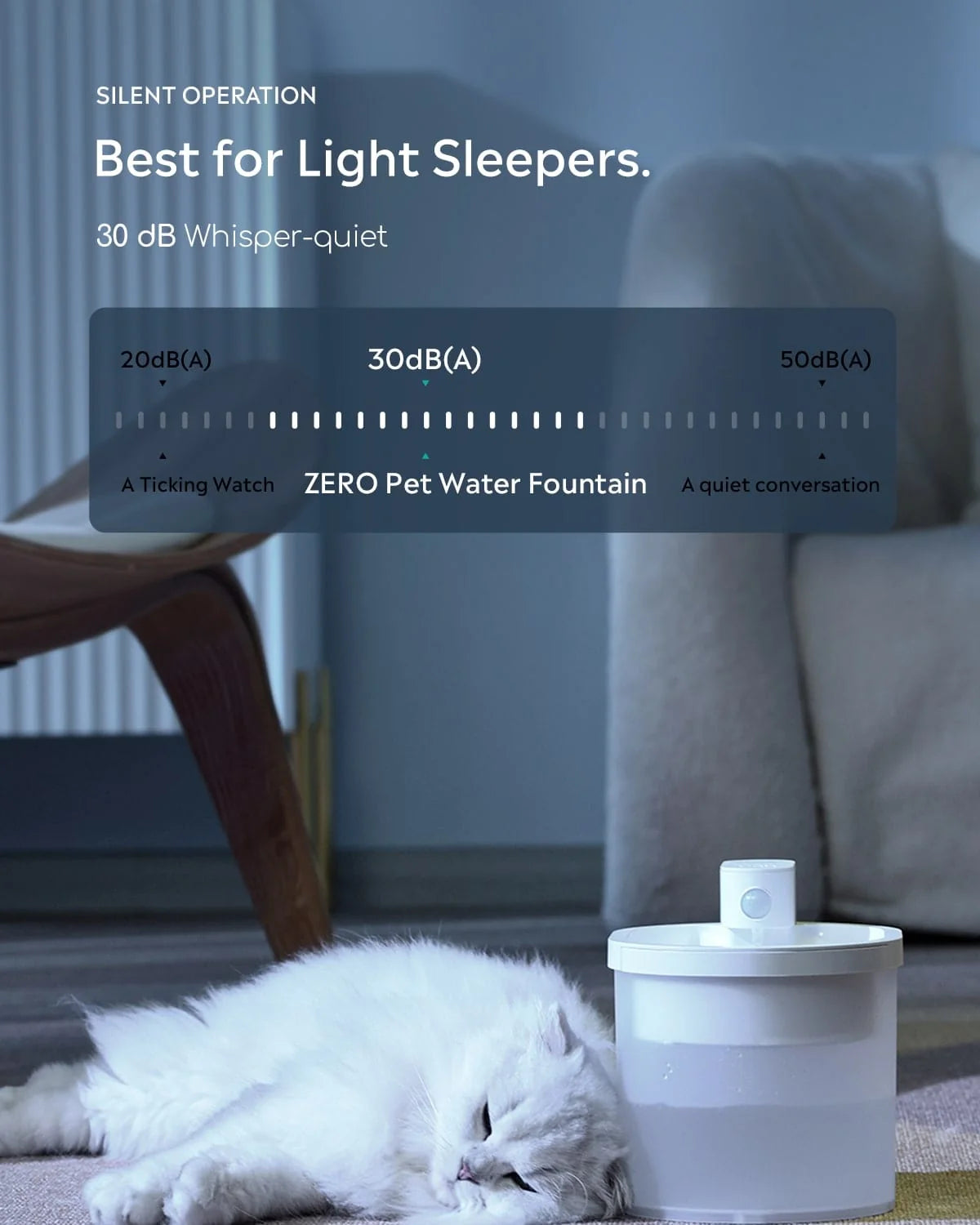 UAHPET ZERO Wireless and Automatic Cat Water Fountain