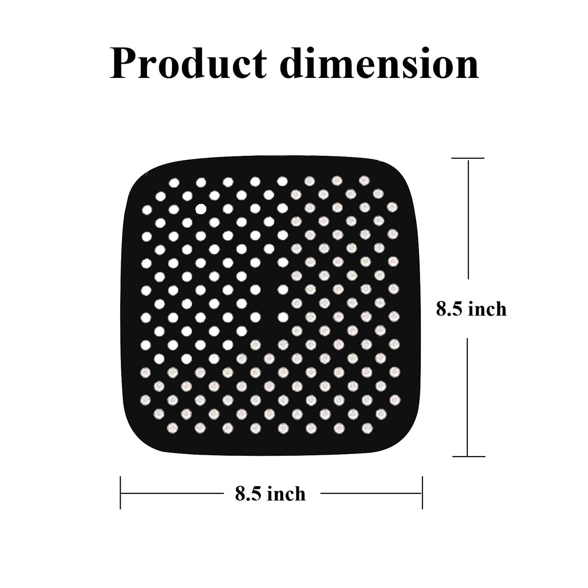 2 Pack 8.5 Inch Reusable Silicone Air Fryer Liners Non Stick Heat Resistant Mat